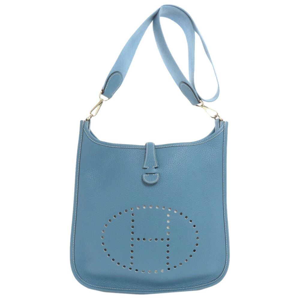 Hermes Evelyne 1 PM Shoulder Bag with Silver Hardware, Taurillon Leather, Wom...